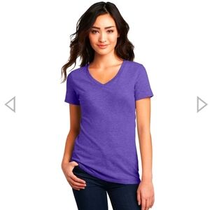 Purple V-neck District womens fitted tee